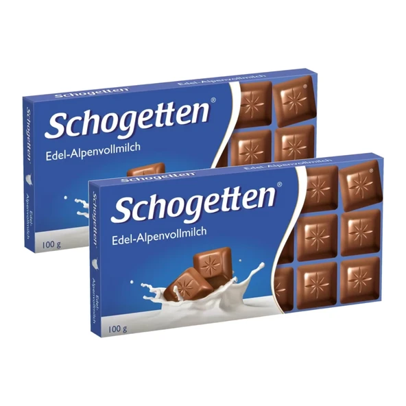 Schogetten Sütlü Çikolata 100 gr x 2 Adet ürün görseli 1