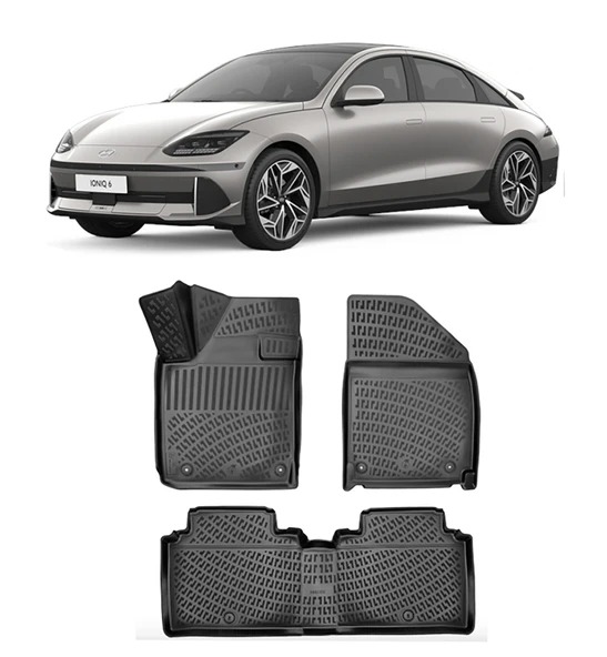 Hyundai İONİQ 6 Elektrikli 2022 Sonrası BTM 3D Havuzlu Paspas ürün görseli 1
