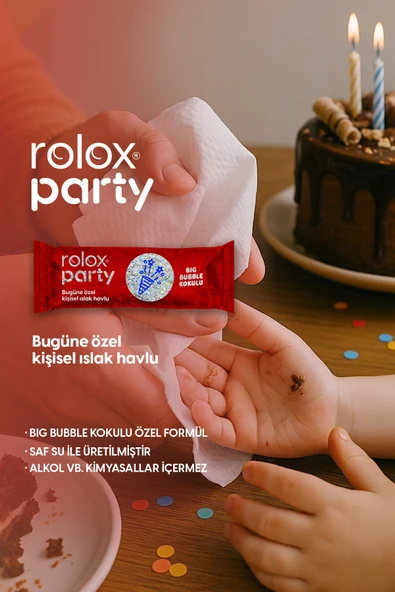 Party - 50 Paket - Özel Günler ve Partiler İçin Kişisel Islak Havlu ürün görseli 1
