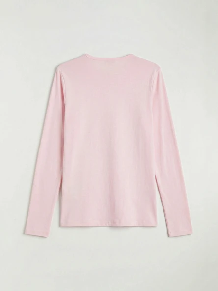 LCWAIKIKI Basic Pembe Bisiklet Yaka Kadın Body - Resim 7