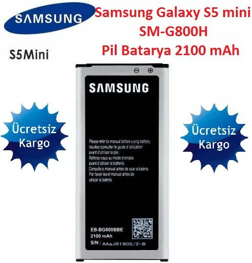SAMSUNG S5 MİNİ Uyumlu BATARYA PİL G800 EB-BG800CBE ürün görseli 1