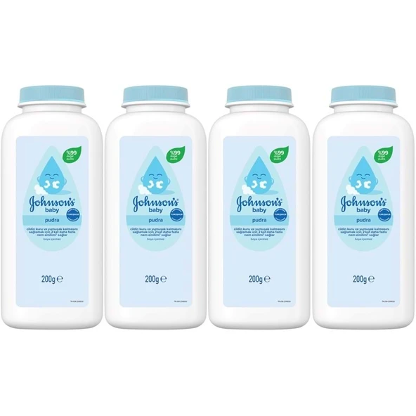 Johnsons Baby Bebek Pudrası 200GR Klasik (%99 Doğal) (4 Lü Set) ürün görseli 1