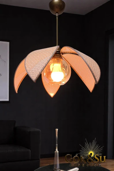 Rattan Pervane Model Sarkıt Avize Salon Oturma Odası Hol Antre Mutfak ürün görseli 1
