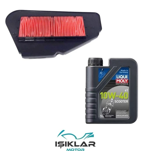Sym Fiddle 3 125 Liqui Moly Yağ Ve Hava Filtre Bakım Seti Bs0034 ürün görseli 1