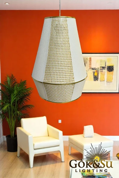 RATTAN SİNA MODEL - BOHEM RUSTİK PİNTEREST MODERN AVİZE AYDINLATMA ürün görseli 1