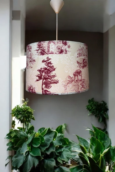 Kumaş Doğa Modeli, 40cm x 30cm, Oturma Odası, Hol, Antre, Balkon için şık aydınlatma ürün görseli 1