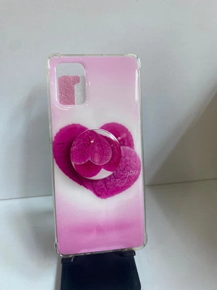 SAMSUNG A71 PEMBE KALPLİ KILIF ürün görseli 1