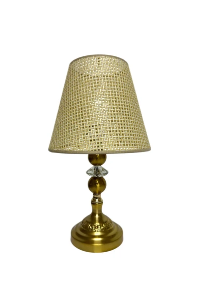 RATTAN MODEL LÜX KONİK GECE VE MASA LAMBASI - Resim 2