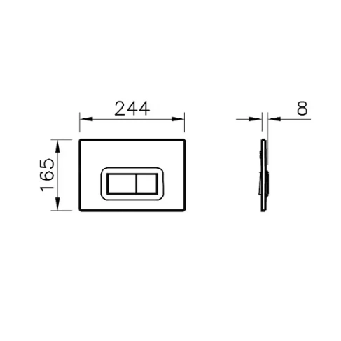 VitrA Loop R 740-0685 Kumanda Paneli, Mat krom - Resim 2