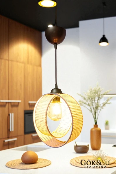 Rattan Ravana Model Moder Avize Hol Antre Mutfak Balkon - Resim 2