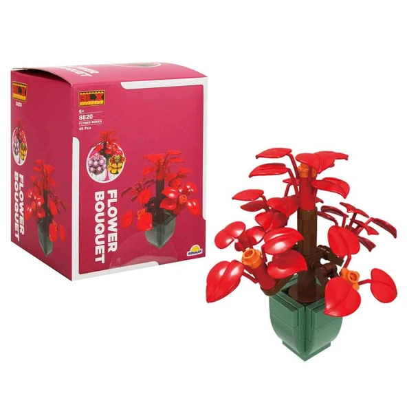 BLX Çiçek Çeşitleri Lego Setleri 46968 Kırmızı Çiçek 46 Parça ürün görseli 1