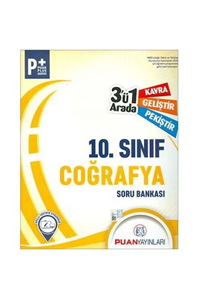 Puan 10. Sınıf Coğrafya 3ü 1 Arada Soru Bankası 2024 ürün görseli 1