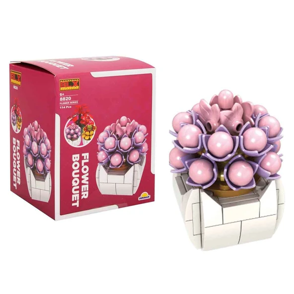 BLX Çiçek Çeşitleri Lego Setleri 46968 Pembe Çiçek 114 Parça ürün görseli 1