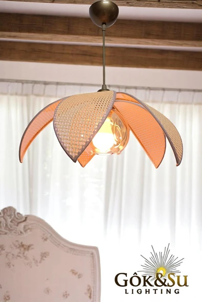 Rattan Pervane Model Sarkıt Avize Salon Oturma Odası Hol Antre Mutfak ürün görseli 1