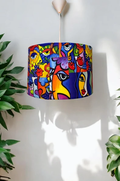 Beyaz Kumaş Picasso Model Avize, Oturma Odası, Hol, Antre, Balkon Dekorasyonu ürün görseli 1
