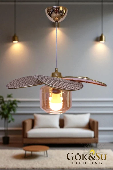Rattan Pervane Model Sarkıt Avize Salon Oturma Odası Hol Antre Mutfak ürün görseli 1