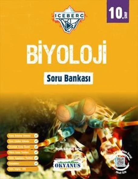 OKYANUS 10.Sınıf Iceberg Biyoloji Soru Bankası 2024 ürün görseli 1