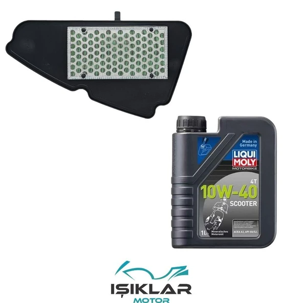 Honda Dio 110 Liqui Moly Yağ Ve Hava Filtre Bakım Seti Bs0011 ürün görseli 1