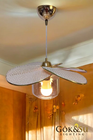Rattan Pervane Model Sarkıt Avize Salon Oturma Odası Hol Antre Mutfak ürün görseli 1