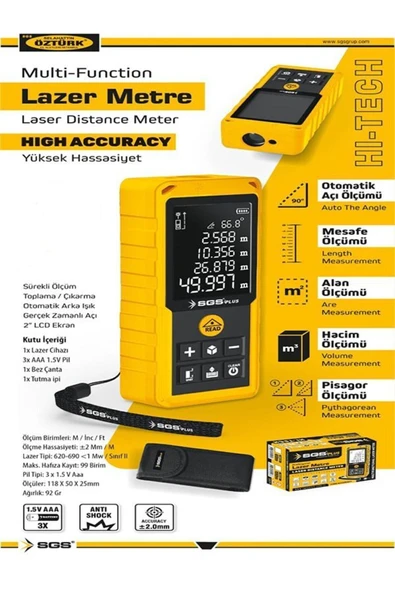 SGS5425 LazerMetre (60 metre uzunluklu lazer metre) ürün görseli 1