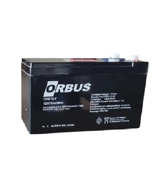 ORBUS 12V 7Ah AMPER AGM JEL ORBUS AKÜ EBATLAR: 150x65x90mm ürün görseli 1