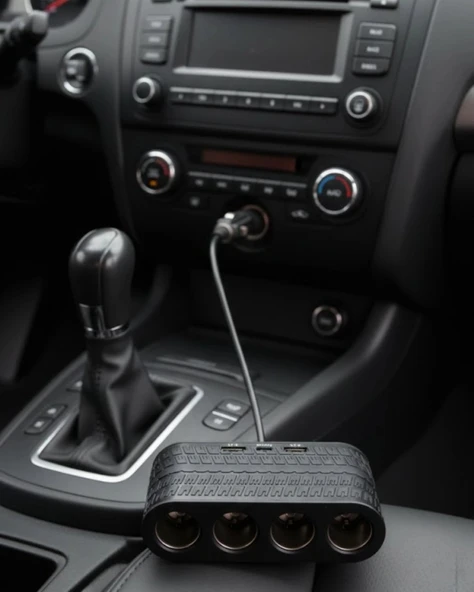 Araçlar İçin 4’lü Çakmak Çoklayıcı Type C Usb Ve Koruma Sistemli ürün görseli 1