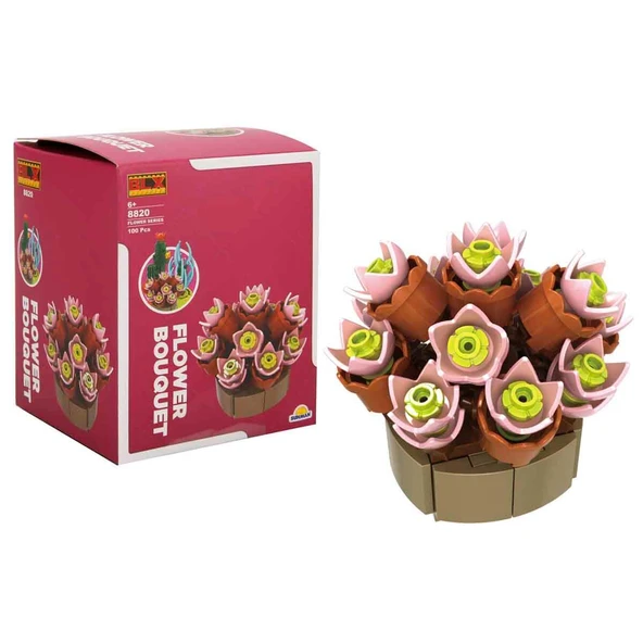 BLX Çiçek Çeşitleri Lego Setleri 46968 Pembe Çiçek 100 Parça ürün görseli 1