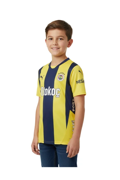 Fenerbahçe Orijinal Lisanslı Unisex 24-25 Yeni Sezon Çubuklu ÇOCUK Forması ürün görseli 1