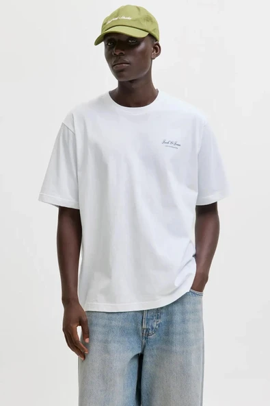 Jack&jones 12287990 0 Yaka Erkek Tshirt - Beyaz ürün görseli 1