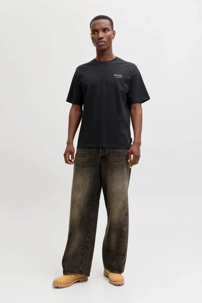 Jack&jones 12287990 0 Yaka Erkek Tshirt - Siyah ürün görseli 1