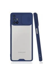 Nettech Samsung Galaxy M31s Uyumlu Platin Kamera Kızaklı Arka Koruma Kılıf ürün görseli 1
