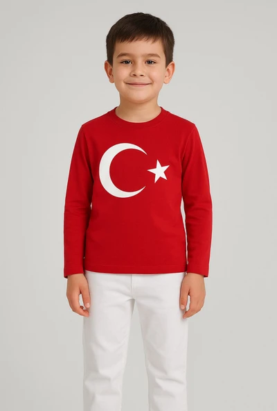 GALA ayyıldızlı uzun kol çocuk tişört ürün görseli 1