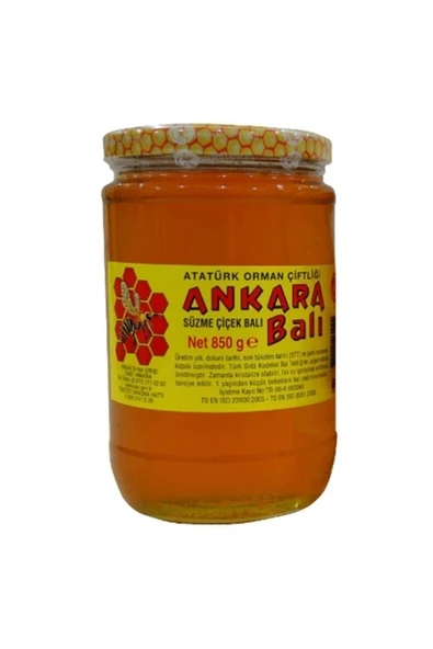 Atatürk Orman Çiftliği Ankara Balı 850gr Süzme Çiçek Bal Aoç Bal ürün görseli 1
