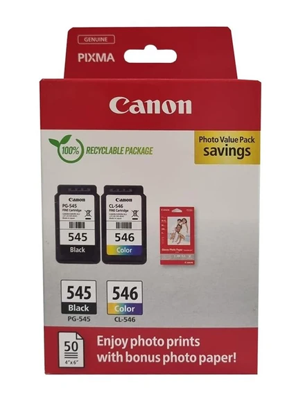 Canon PG-545 CL-546 Photo Value 2'li Mürekkep Kartuş ürün görseli 1