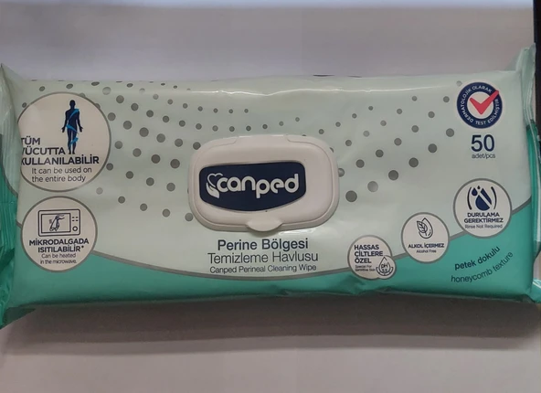 CANPED PERİNE BÖLGESİ TEMİZLEME HAVLUSU 50 ADET ürün görseli 1