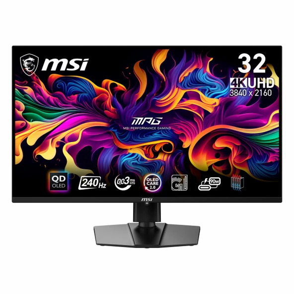 MSI MPG 321URX QD-OLED 31.5" 240Hz 0.03Ms HDMI+DP+USB-C HDR UHD G-Sync OLED Vesa Monitör ürün görseli 1