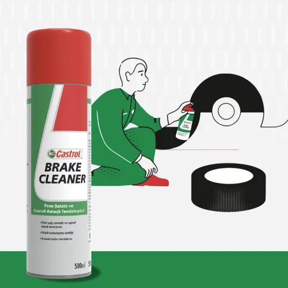Castrol Fren Balata ve Genel Temizleme Spreyi 500 ml ürün görseli 1
