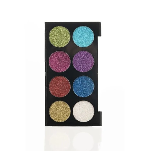 8 Renk Glitter Far Paleti - 2'li Set - Resim 4