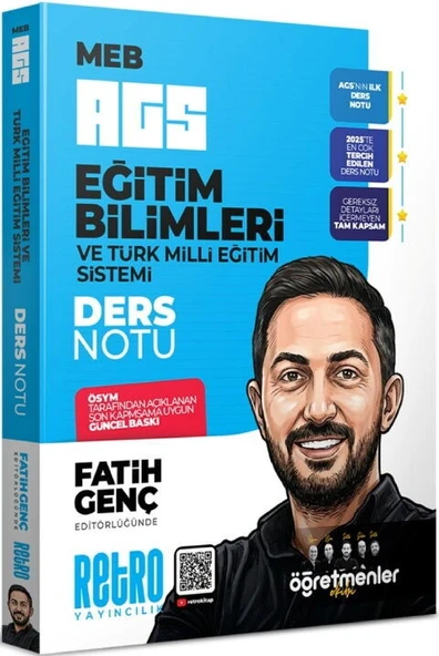 MEB-AGS Eğitim Bilimleri ve Türk Milli Eğitim Sistemi Öğretmenler Ekibi Ders Notu Retro Yayıncılık ürün görseli 1