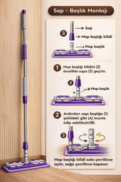 Kapris Fısfıslı Mandallı Mop 2412685 - Resim 2