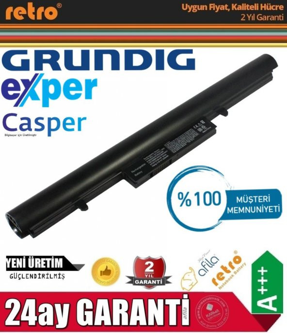 Exper Flex Q5V-323F Notebook Bataryası - Pili Siyah - Resim 2