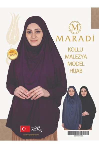 Geçmeli Model Kollu Pratik Hijap Eşarp ürün görseli 1