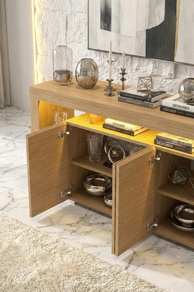 BURC LEDLİ TV ÜNİTESİ 200 CM - Resim 4