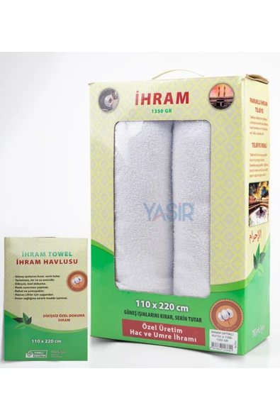 İHRAM TAKIMI ( İHRAM+İHRAM KEMERİ+KOKUSUZ KATI SABUN+KOKUSUZ SIVI SABUN+KOKUSUZ ISLAK MENDİL 1 ER AD ürün görseli 1