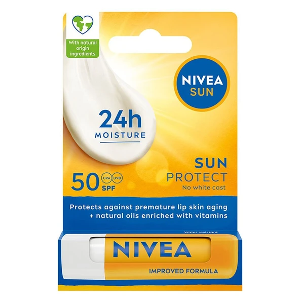 Nivea Sun SPF50 Yüksek Güneş Koruyucu Dudak Bakım Kremi 4.8 gr ürün görseli 1