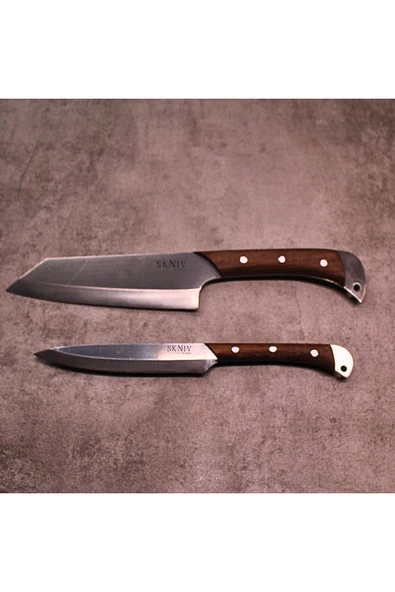 SKNIV Alaz: Kiritsuke Japon Şef Bıçağı Ve Fileto & Doğrama Bıçağı Seti - El Yapımı Mutfak Şef Bıçak Seti ürün görseli 1