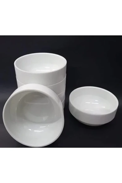 12 Adet Beyaz A Kalite Çorba Kasesi 12x5cm Derin Tas Hesaplı Yoğurt Hoşaf Sütlaç Aşure Kabı Kaliteli Kase ürün görseli 1