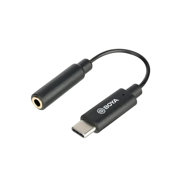 Boya BY-K9 3.5mm TRRS / USB Type-C Mikrofon Adaptörü - Resim 2