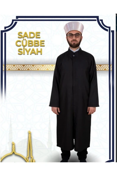 İmam Cübbesi Sade Siyah Imam Cübbe Imam Cüppe Imam Cübbe ürün görseli 1