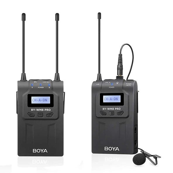 Boya BY-WM8 Pro Kit-1 Prof. Kablosuz Mikrofon ürün görseli 1